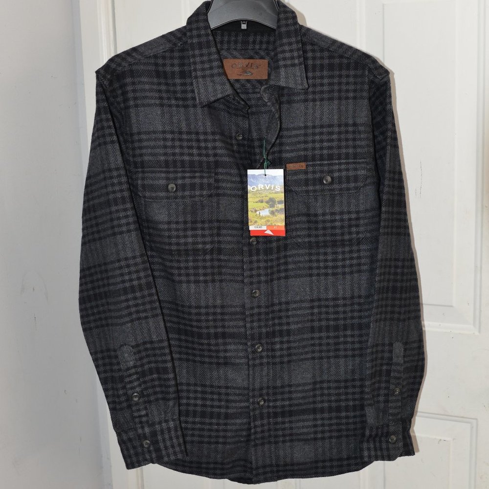 Men’s Orvis Black/gray Flannel Shirt